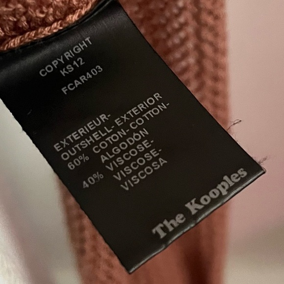 The Kooples • Medium Brown Open Knit Cardigan - Picture 4 of 5